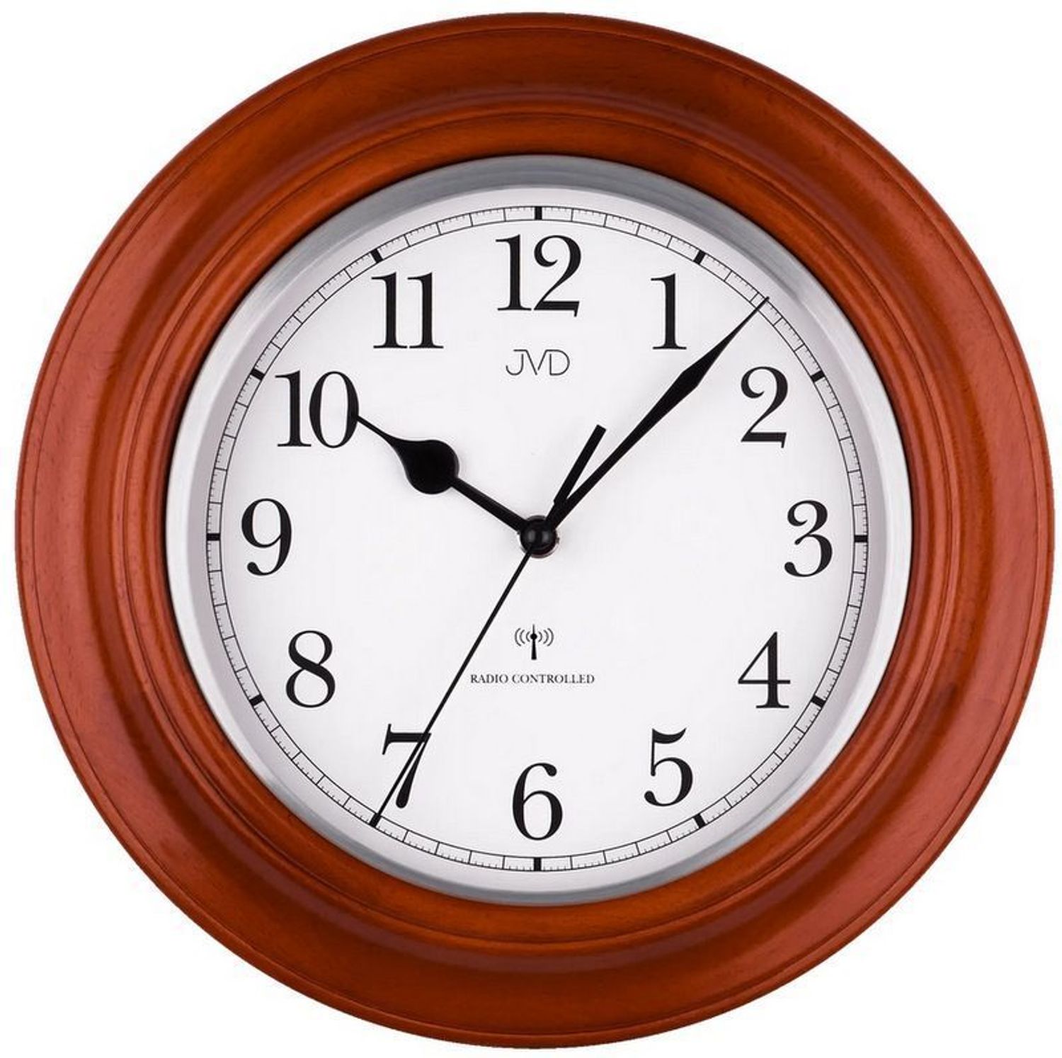 Zegar sterowany radiowo drewniany JVD NR27043.23 Radio Controlled.jpg