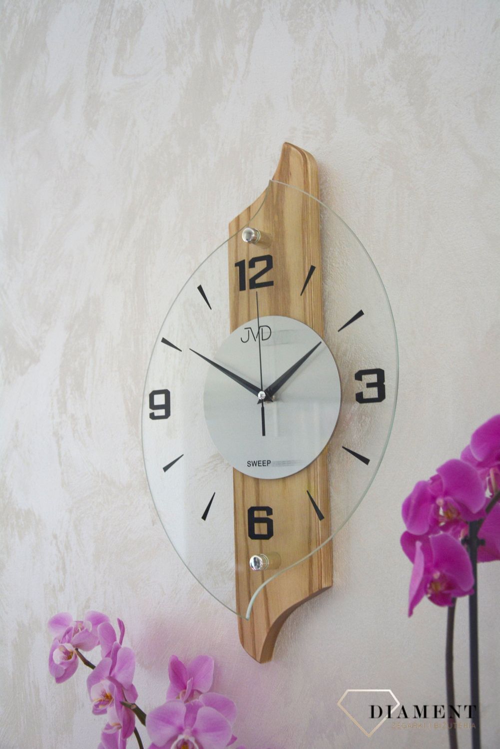 Zegar ścienny JVD jasny dąb NS18007.78,.jpg