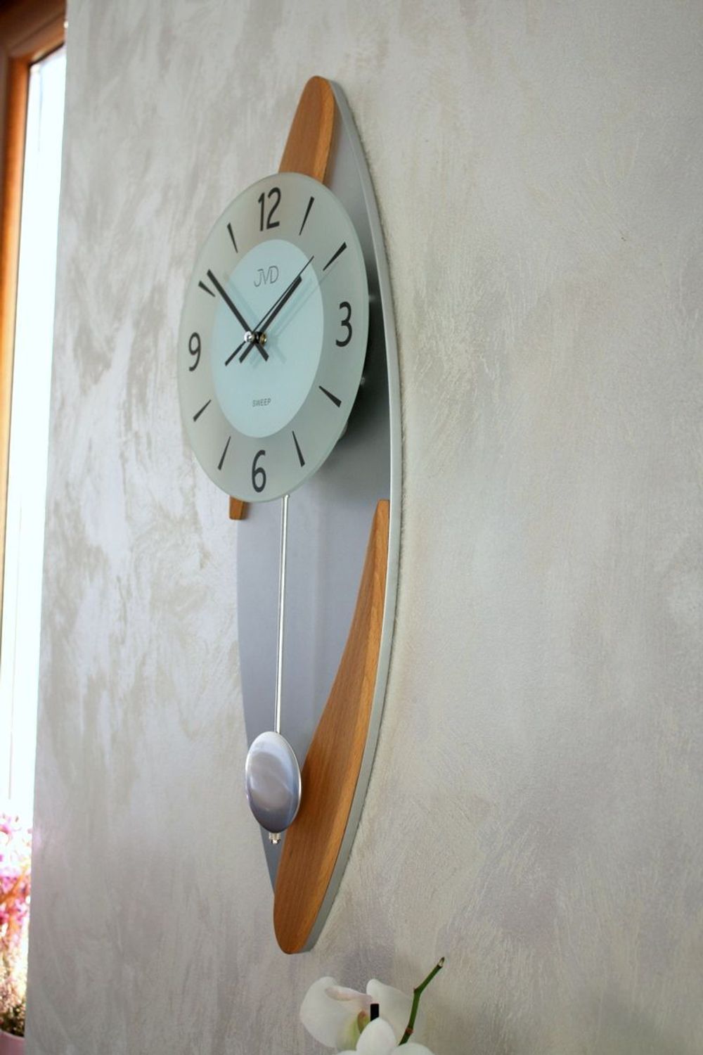 Zegar ścienny z wahadłem JVD NS18009.68 ✓Zegary ścienne z wahadłem ✓ Zegary do salonu ✓ Nowoczesne zegary na ścianę  (1).JPG