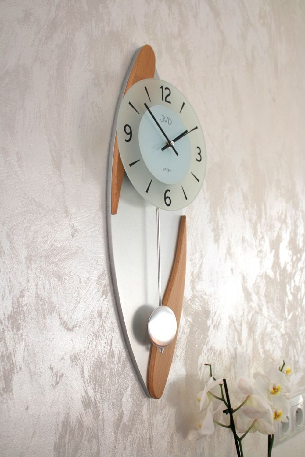 Zegar ścienny z wahadłem JVD NS18009.68 ✓Zegary ścienne z wahadłem ✓ Zegary do salonu ✓ Nowoczesne zegary na ścianę  (1).JPG