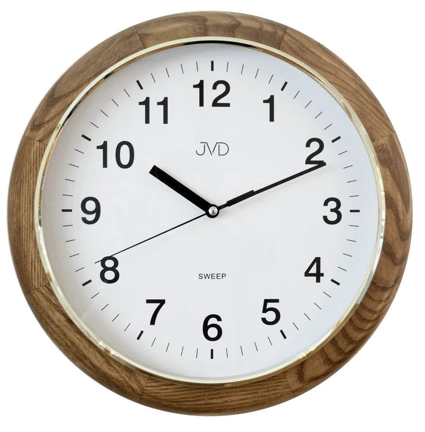Zegar ścienny JVD NS19040.78 – drewniany, cichy, płynny sekundnik, 31 cm.jpg