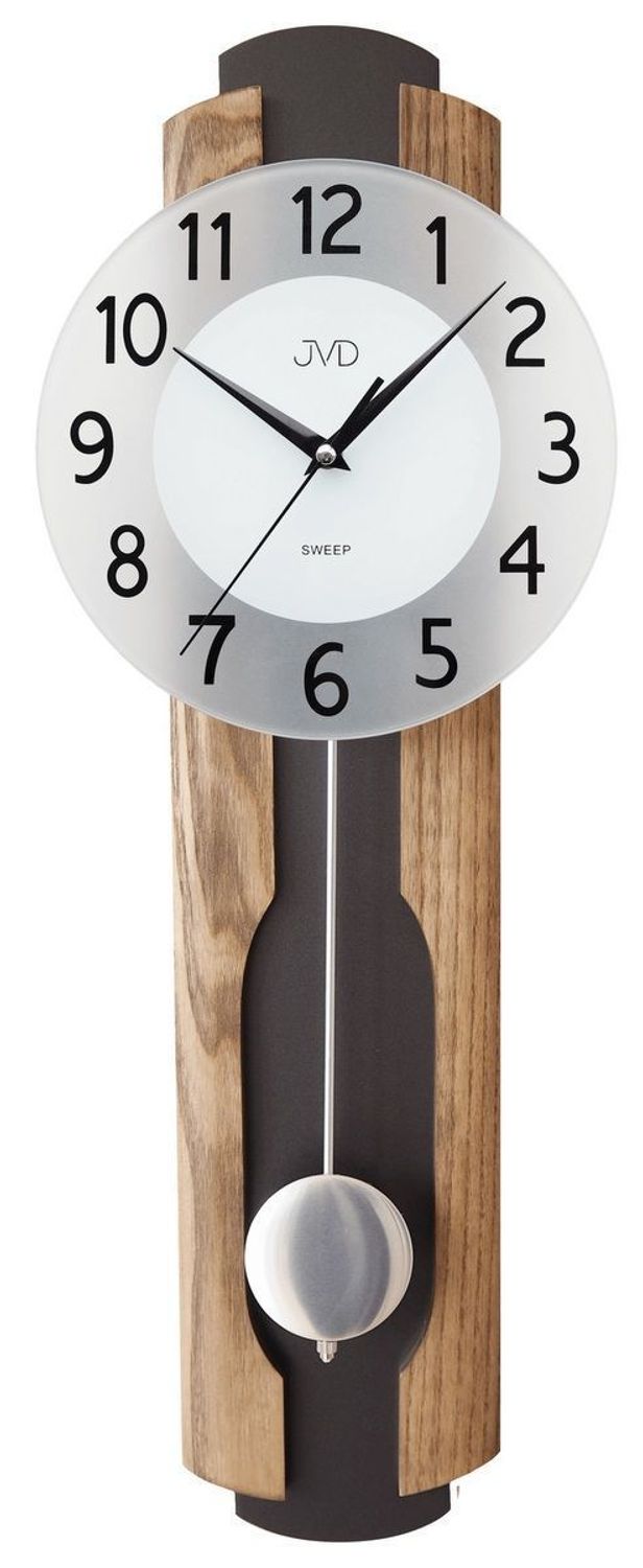 Nowoczesny zegar ścienny wiszący kwarcowy drewno i szkło NS21001 (1).jpg