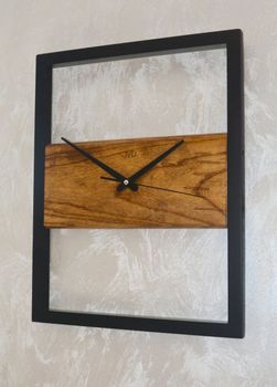 Kup elegancki zegar ścienny JVD DIA-NS22005.78XL w stylu loftowym. Nowoczesny design z drewnianymi elementami, (2).JPG