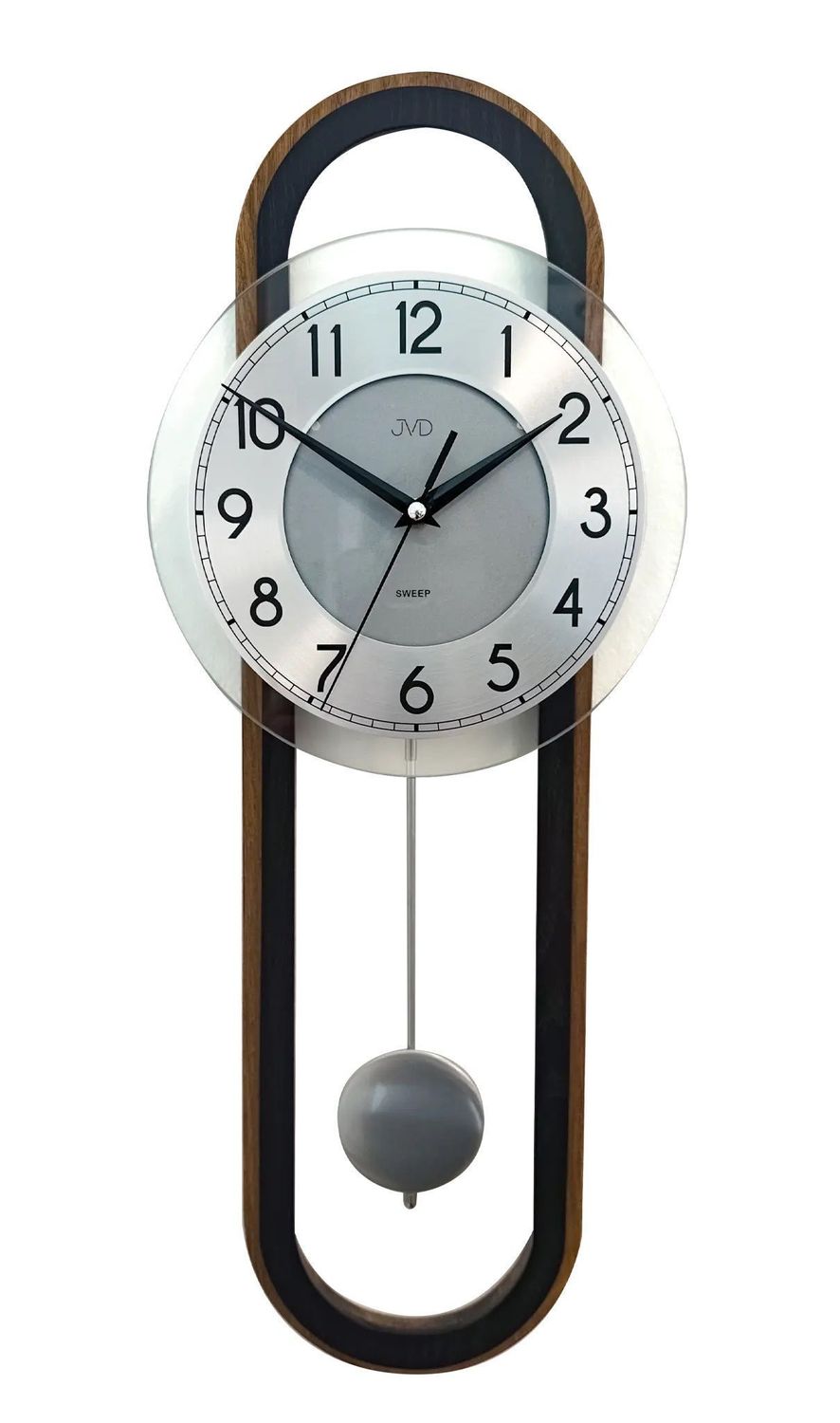Zegar ścienny styl loftowy Drewno i czarny metal NS22010.78.jpg