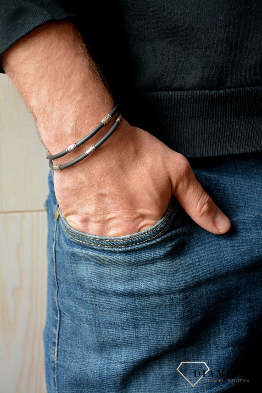 Bransoletka męska kauczuk czarna DIA-NSZ-0029-925s.jpg