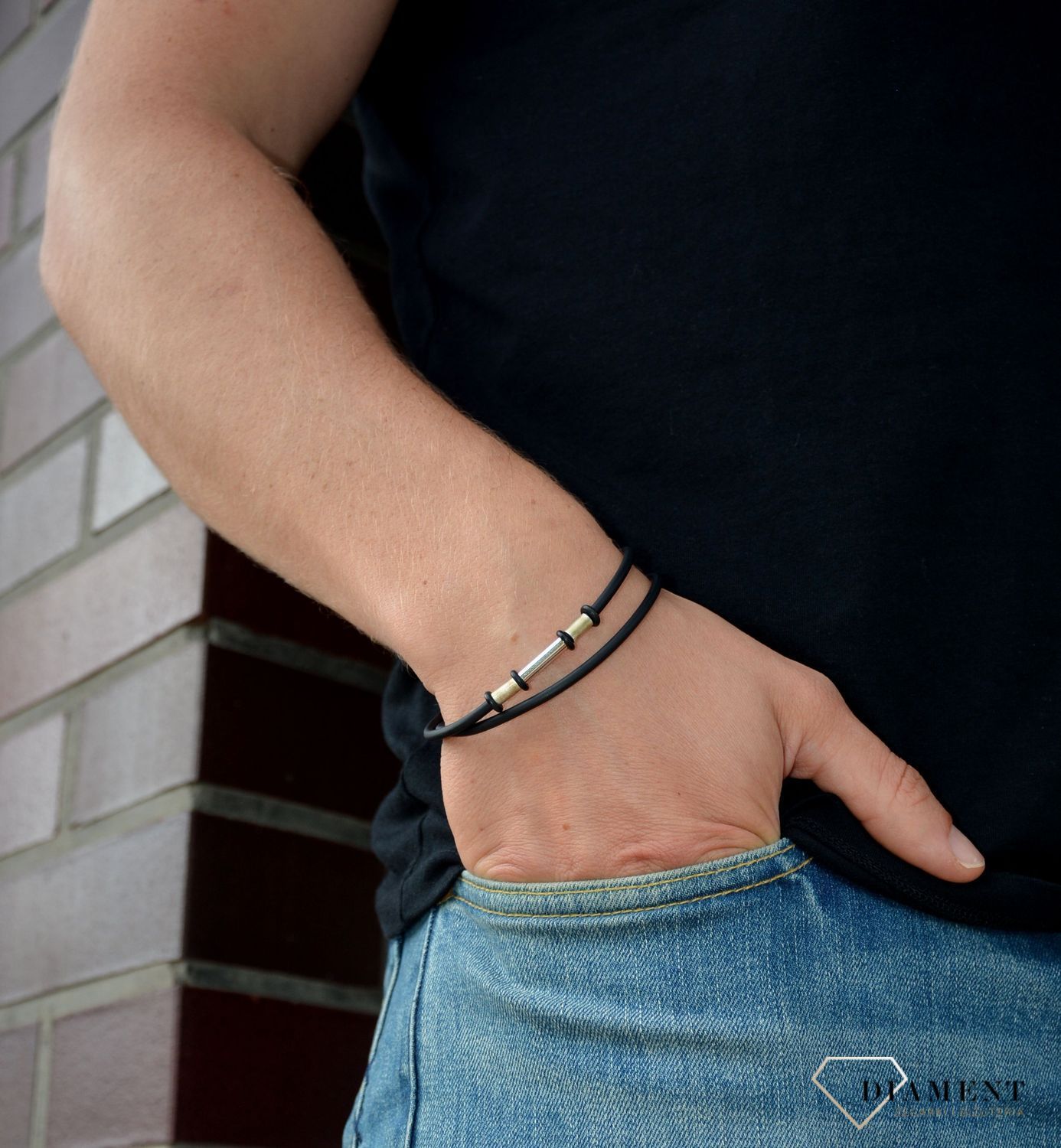 Bransoletka męska kauczuk ze srebrem DIA-NSZ-0030-925 d.jpg