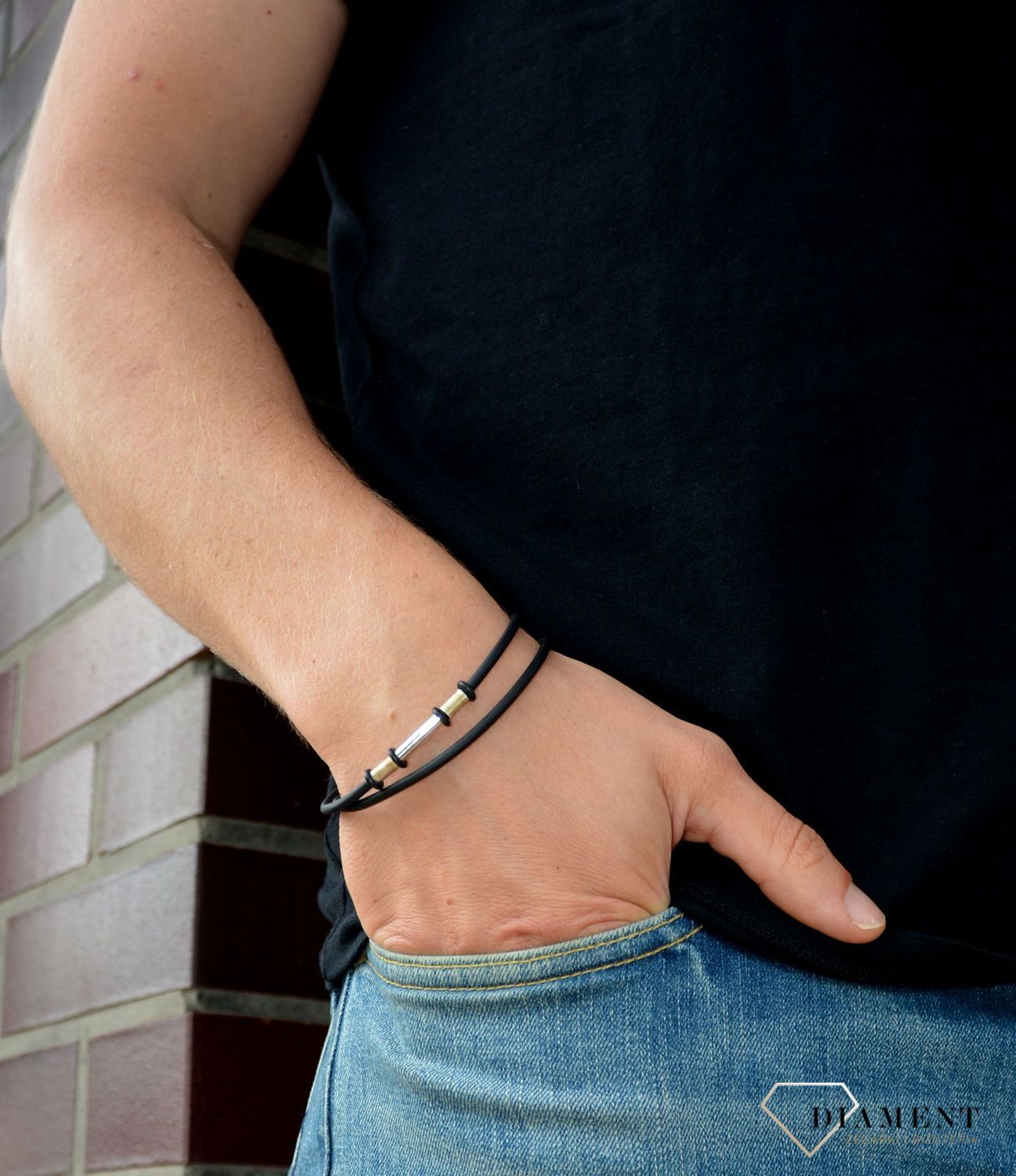 Bransoletka męska kauczuk ze srebrem DIA-NSZ-0030-925 d.jpg