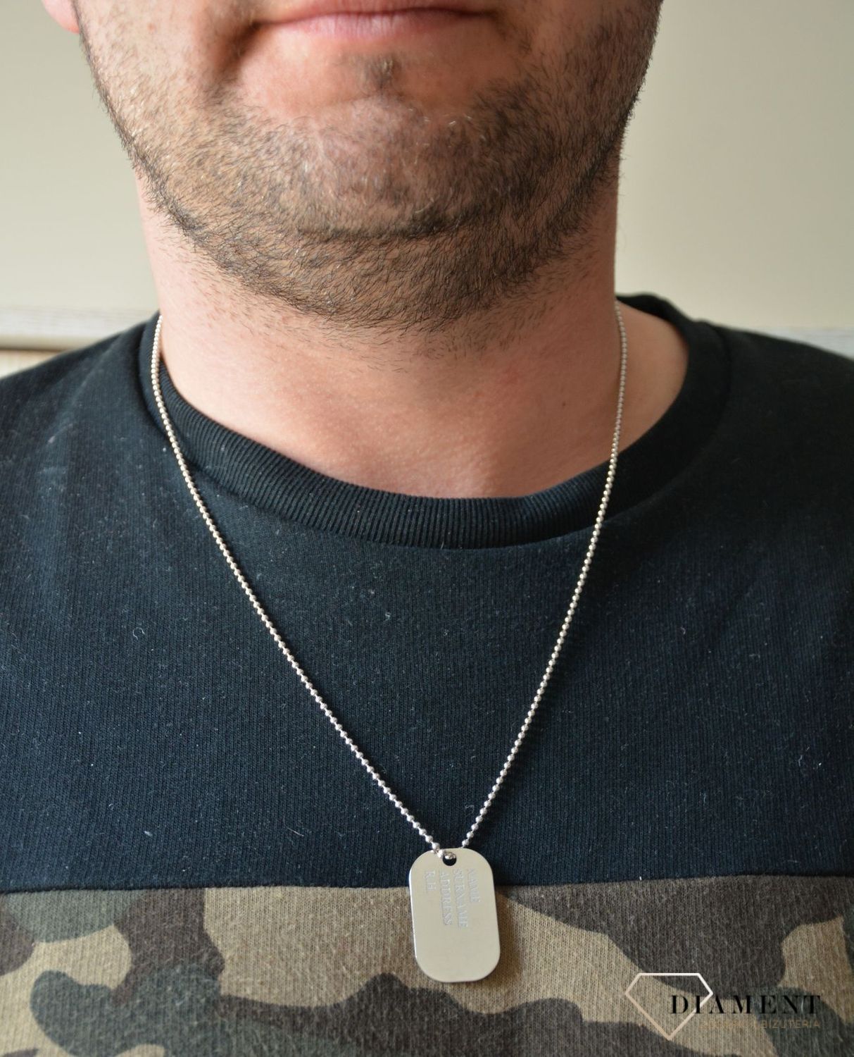 Naszyjnik srebrny męski nieśmiertelnik DIA-BRA-0022-INNEd.jpg