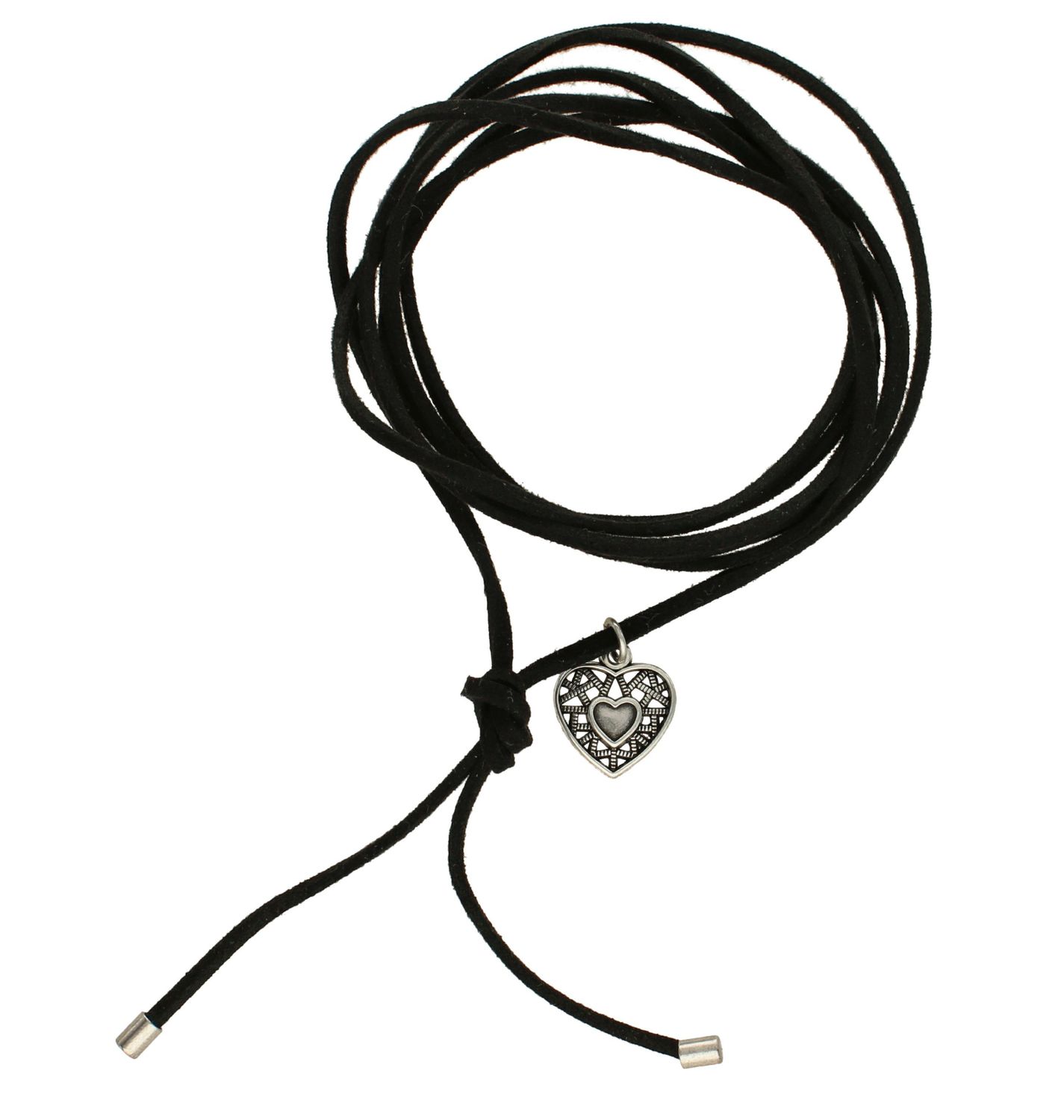 Naszyjnik choker damski czarny By Dziubeka serduszko NIL2075  ✓Biżuteria damska.jpg