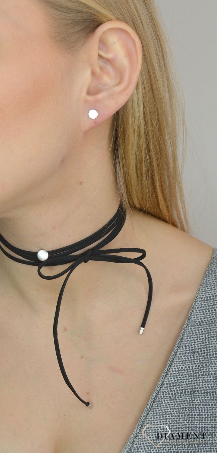 Naszyjnik choker damski czarny By Dziubeka kółeczko NIL2055 ✓Biżuteria damska.jpg