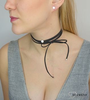 Naszyjnik choker damski czarny By Dziubeka NIL2055 (6).JPG