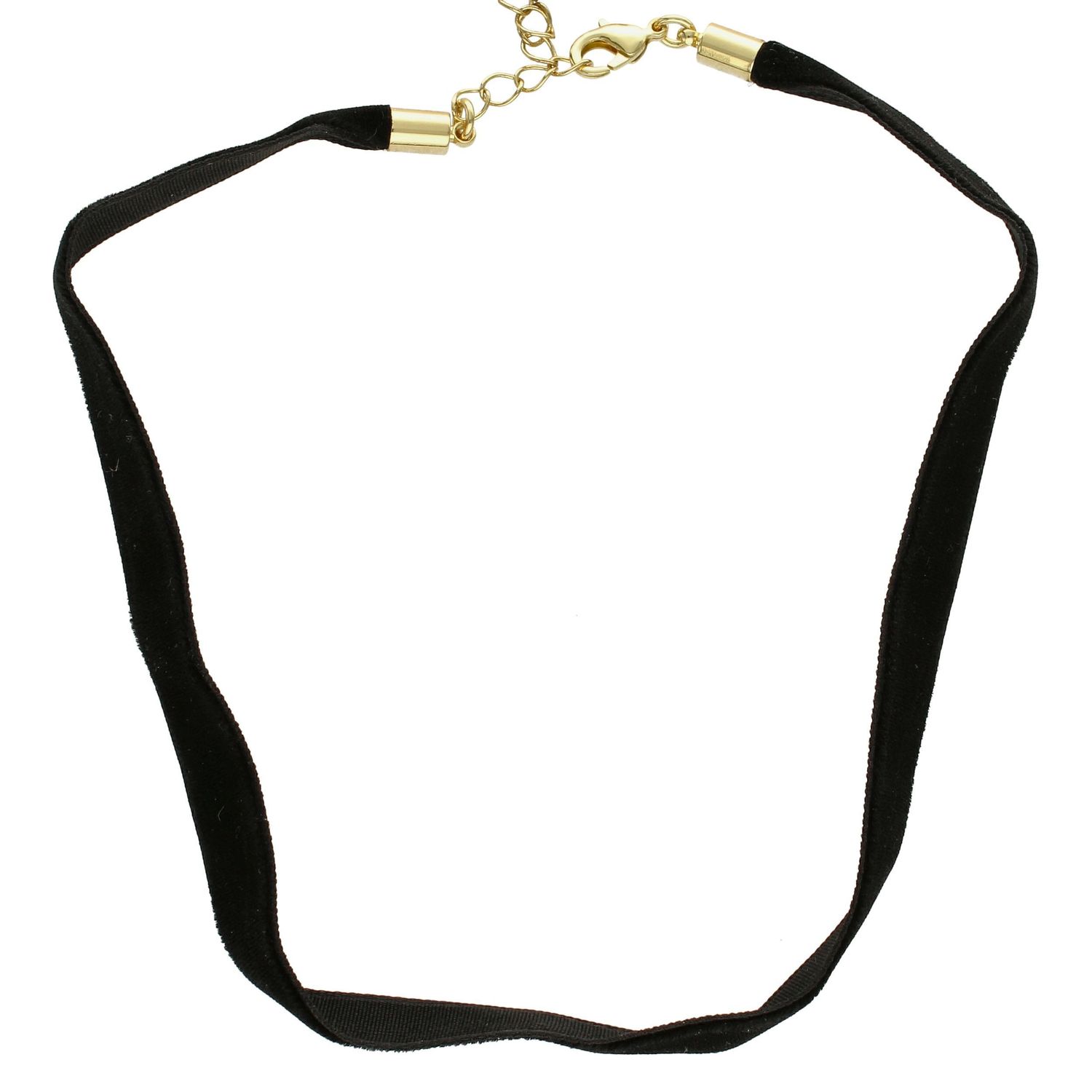 Naszyjnik hit blogerek  czarna aksamitka pozłacane zapięcie DIA-NSZ-0070-CZARNY.jpg