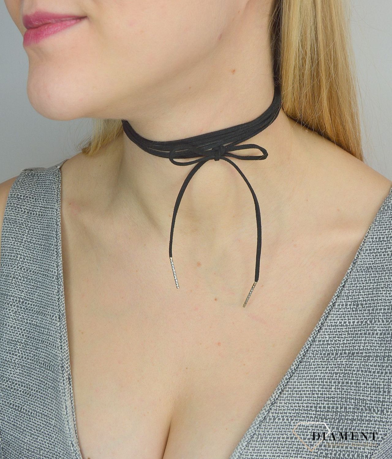 Naszyjnik choker damski czarny Choker ✓Biżuteria damska ✓ Prezent dla mamy.jpg