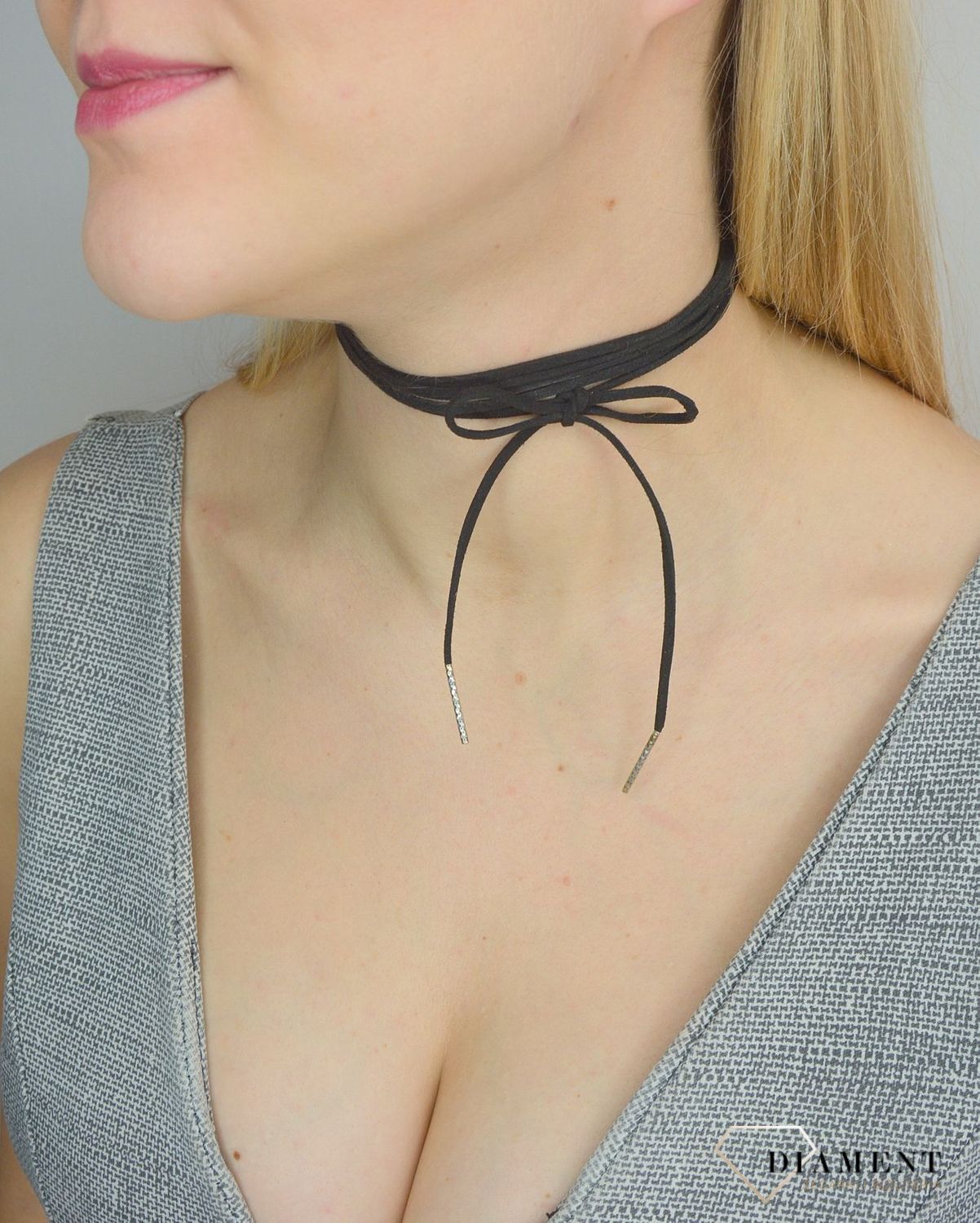 Naszyjnik choker damski czarny Choker ✓Biżuteria damska ✓ Prezent dla mamy.jpg