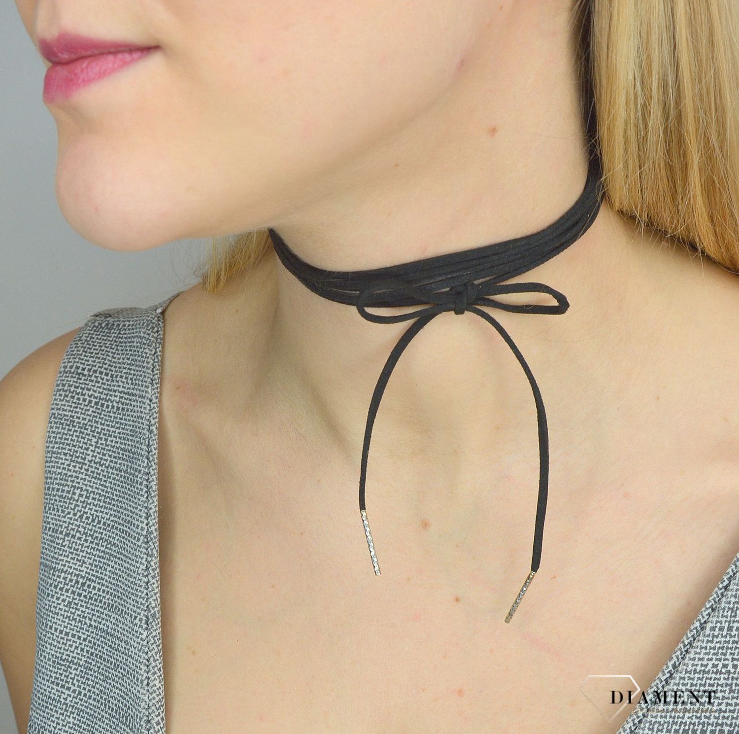 Naszyjnik choker damski czarny Choker ✓Biżuteria damska ✓ Prezent dla mamy.jpg