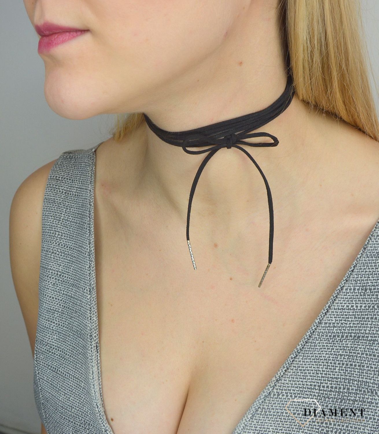 Naszyjnik choker damski czarny Choker ✓Biżuteria damska ✓ Prezent dla mamy.jpg