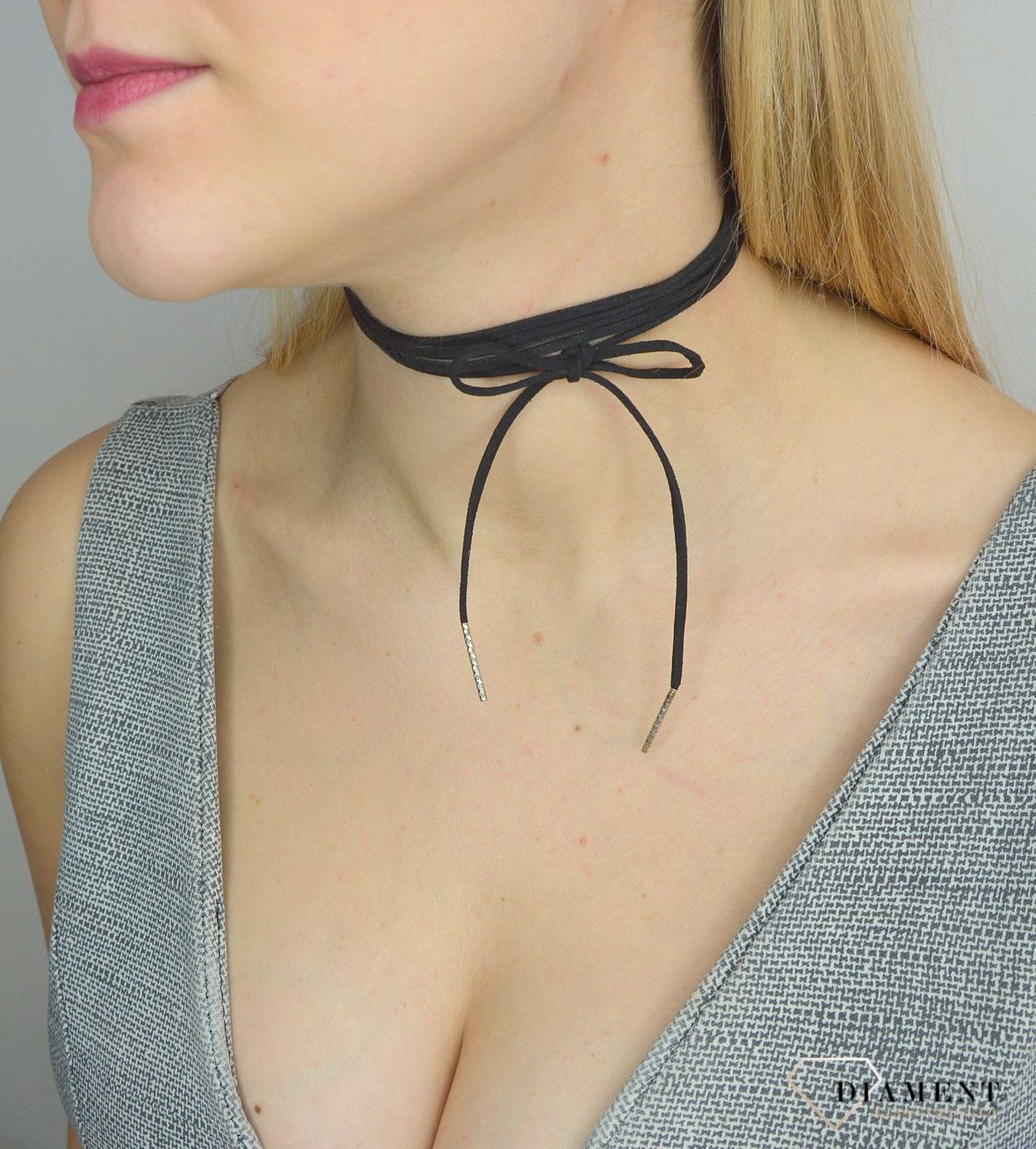 Naszyjnik choker damski czarny Choker ✓Biżuteria damska ✓ Prezent dla mamy.jpg