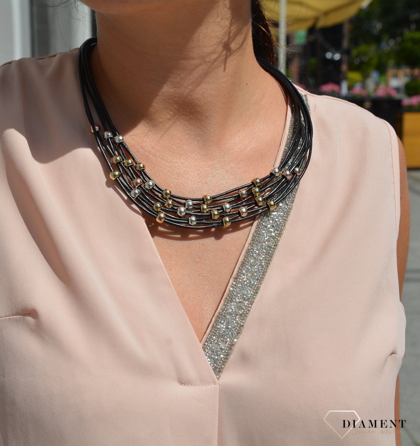 Naszyjnik damski delikatne paski z kuleczkami.jpg