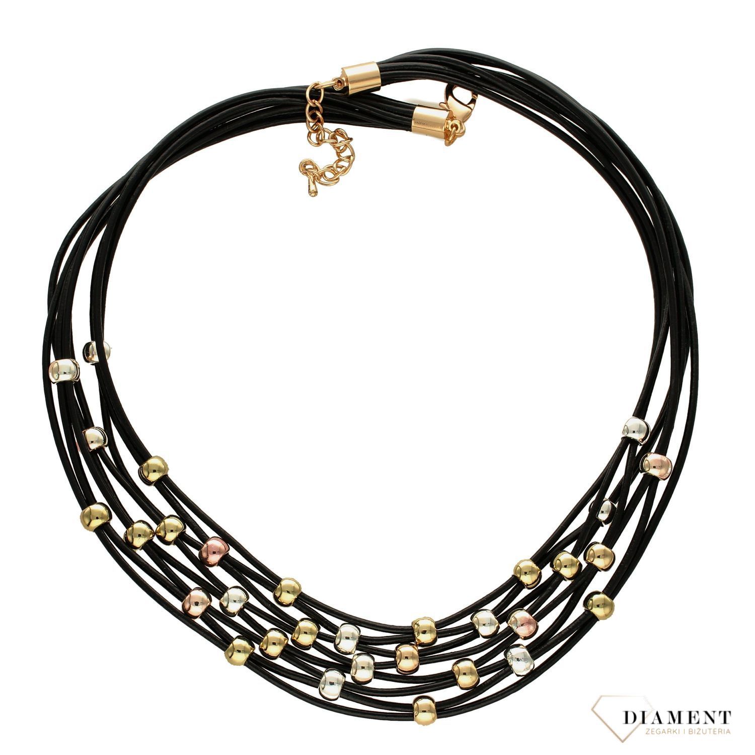 Naszyjnik damski delikatne paski z kuleczkami.jpg