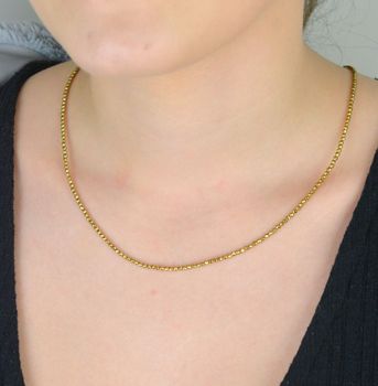 Srebrny naszyjnik 925 z hematytem tytanowym – 42 cm  Elegancka biżuteria Stylowy naszyjnik ze srebra próby 925 z tytanowym hematytem. Długość 42 cm, zapięcie na karabińczyk (3).JPG