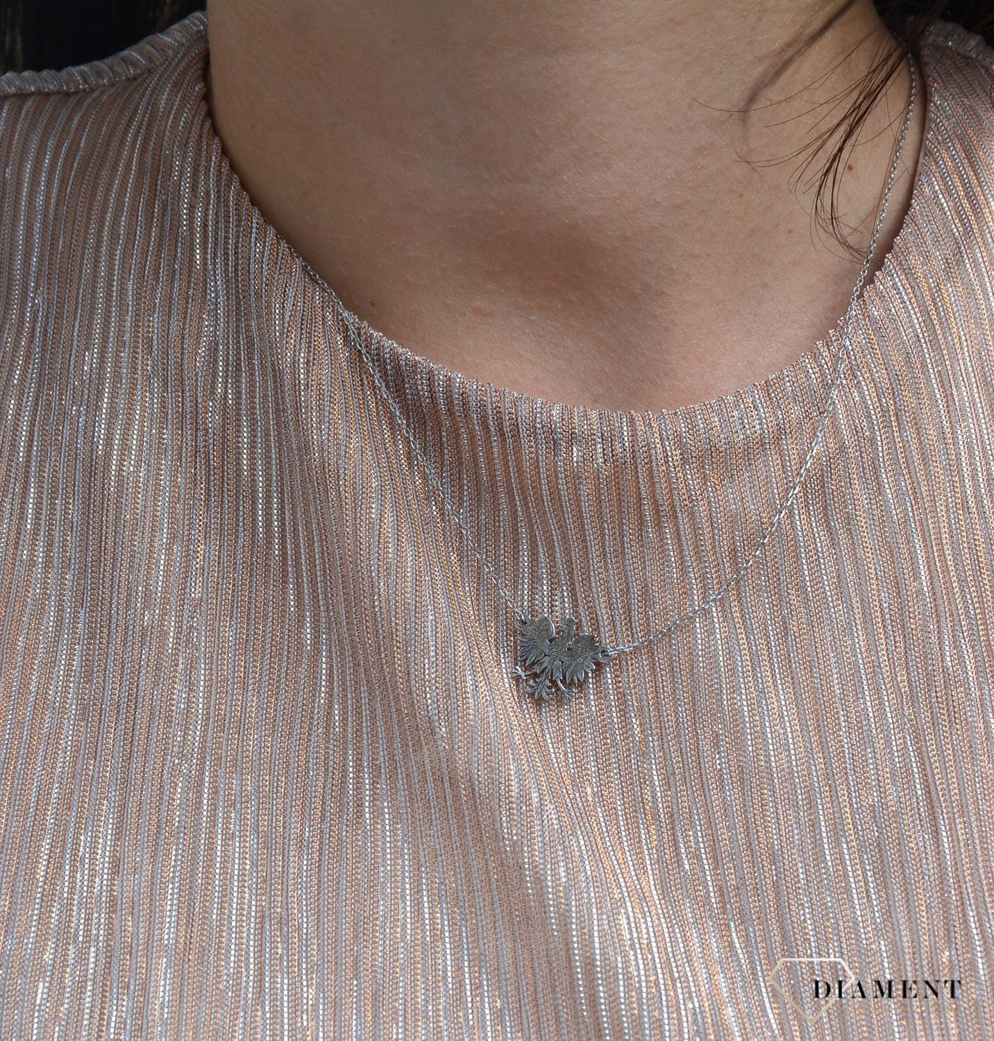 Naszyjnik celebrytka srebrny 925 orzełek b.jpg