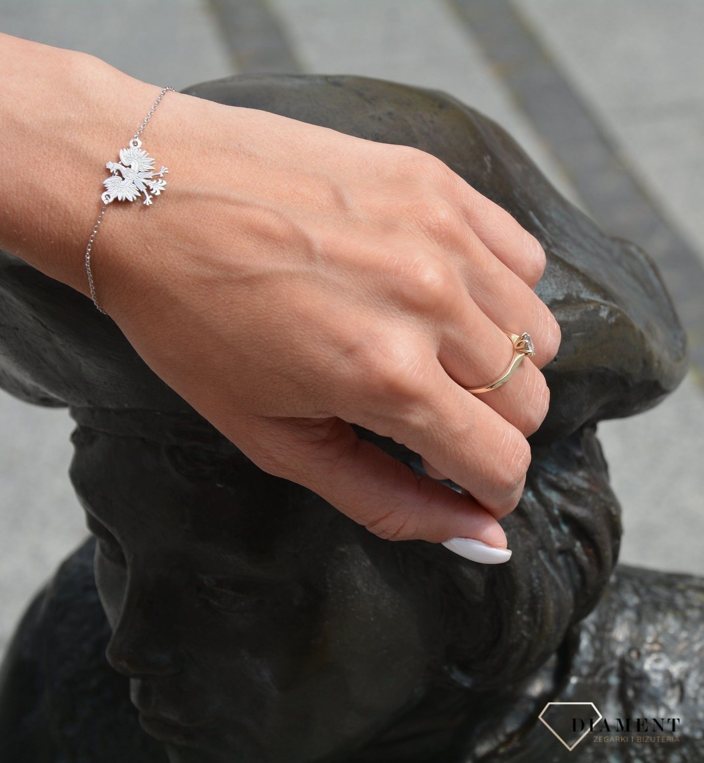 Naszyjnik celebrytka srebrny 925 orzełek b.jpg