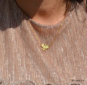 Naszyjnik damski celebrytka pozłacany orzełek DIA-NSZ-0487-925 ✅ Naszyjnik w kolorze złotym wykonany z wysokiej jakości srebra z zawieszką w kształcie orzełka (3).JPG