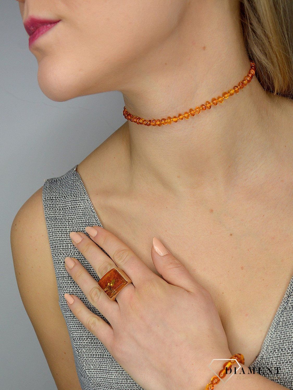 Naszyjnik choker z bursztynu DIA-NSZ-0587-INNE.jpg