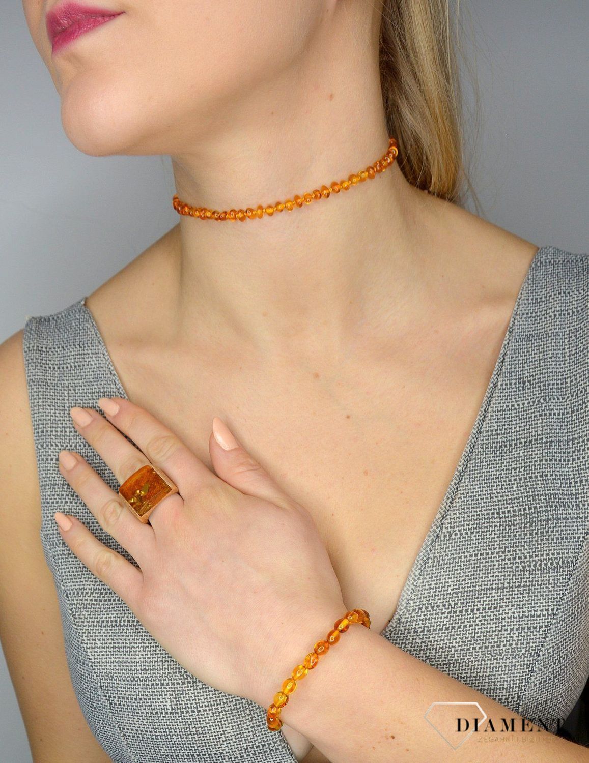 Naszyjnik choker z bursztynu DIA-NSZ-0587-INNE.jpg