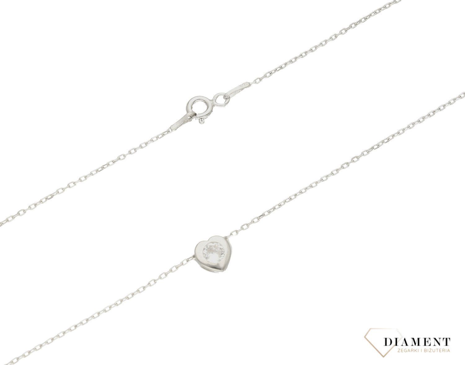 Srebrny naszyjnik damski celebrytka z serduszkiem DIA-NSZ-10358-925. Naszyjnik srebrny damski. Naszyjnik srebrny z sercem. Srebrny naszyjnik celebrytka. Naszyjnik celebrytka idealny na prezent (2).jpg