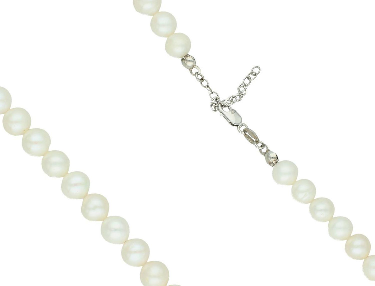 Naszyjnik z naturalnych białych pereł 9 mm  Srebro 925  Długość 45+4 cm (1).jpg