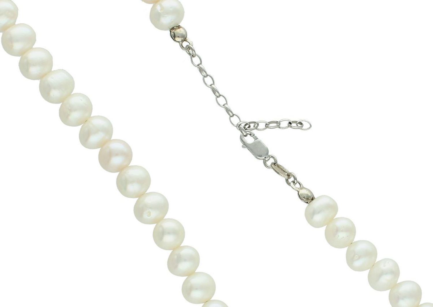 Naszyjnik z naturalnych białych pereł 9 mm  Srebro 925  Długość 48+4 cm (2).jpg