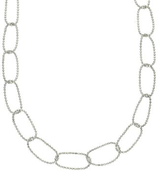 Damski naszyjnik srebrny DIA-NSZ-10808-925 z owalnymi oczkami z drobnych, błyszczących kuleczek. Próba 925, długość 40+3 cm, waga 3,70 g. Idealny do codziennych i eleganckich stylizacji.1.jpg