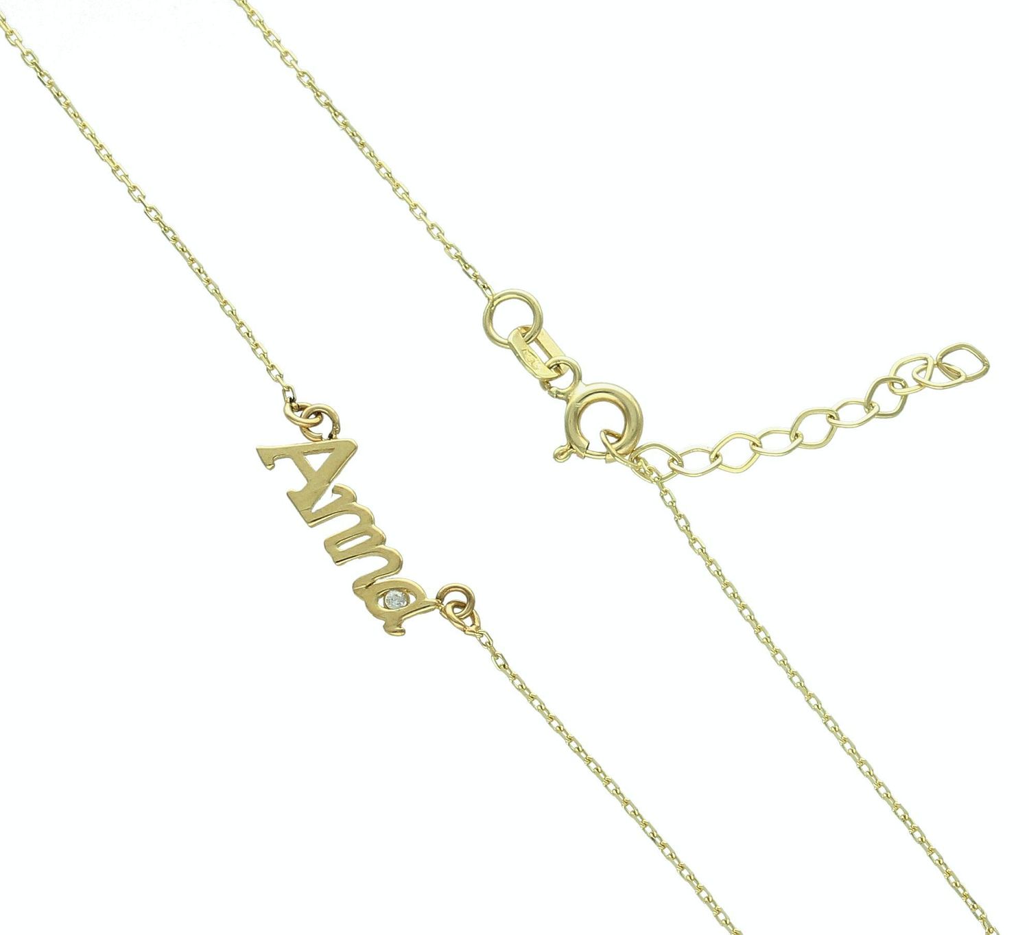 Naszyjnik damski złoty 375 z imieniem Anna i cyrkonią DIA-NSZ-11247-375.jpg