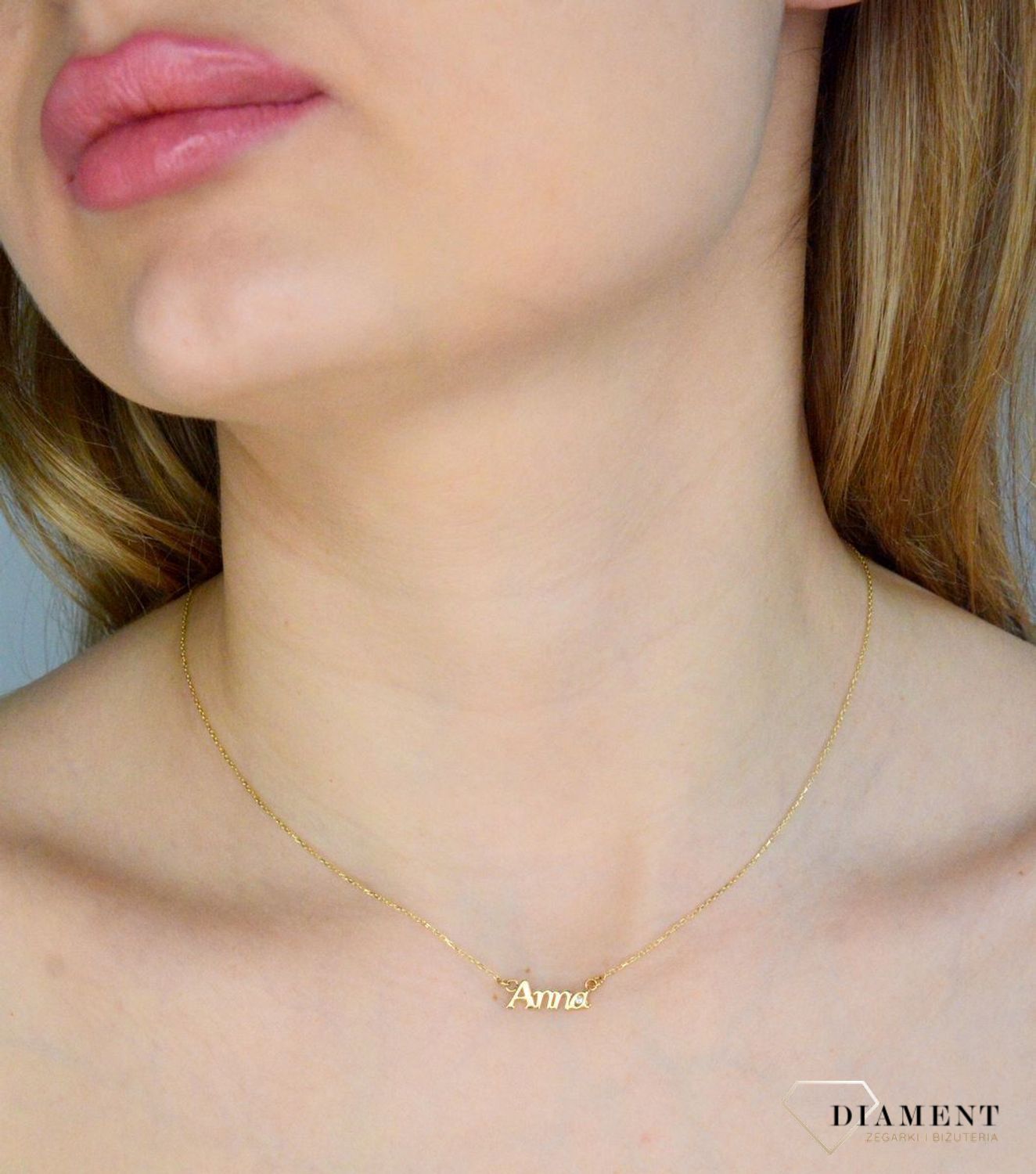 Naszyjnik damski złoty 375 z imieniem Anna i cyrkonią DIA-NSZ-11247-375.jpg