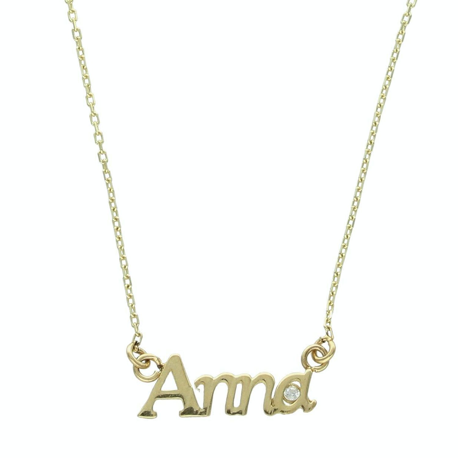 Naszyjnik damski złoty 375 z imieniem Anna i cyrkonią DIA-NSZ-11247-375.jpg