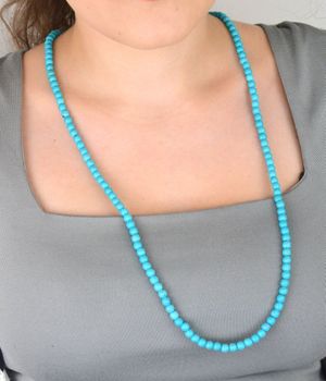 Elegancki naszyjnik ze srebra 925, zdobiony naturalnymi jadeitami w kolorze niebieskim. Długość 80 cm. Stylowy, trwały, idealny na prezent (4).JPG