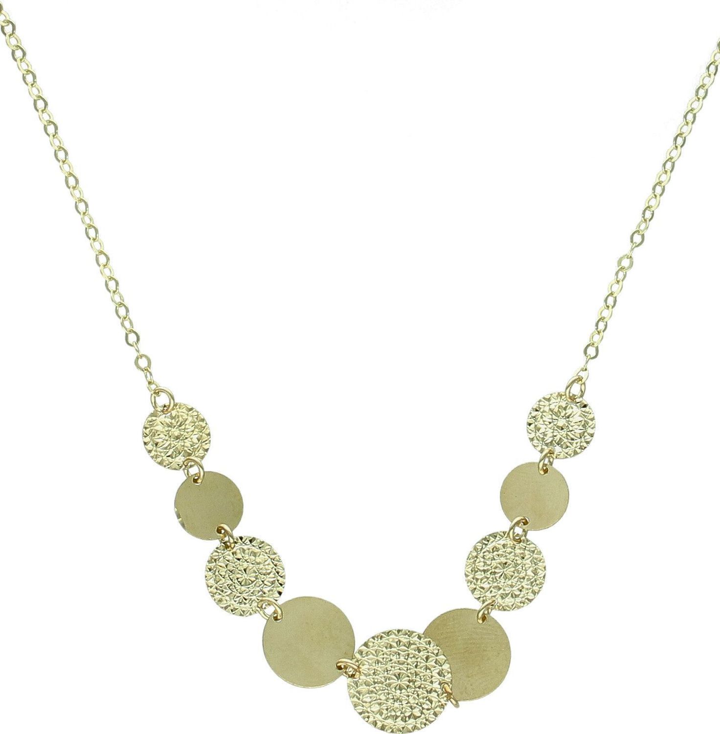 Złoty naszyjnik damski 585 płaskie kółeczka DIA-NSZ-11351-585. Naszyjnik złoty damski. Złoty naszyjnik damski 585. Złoty naszyjnik idealny na prezent dla kobiety.  (1).jpg