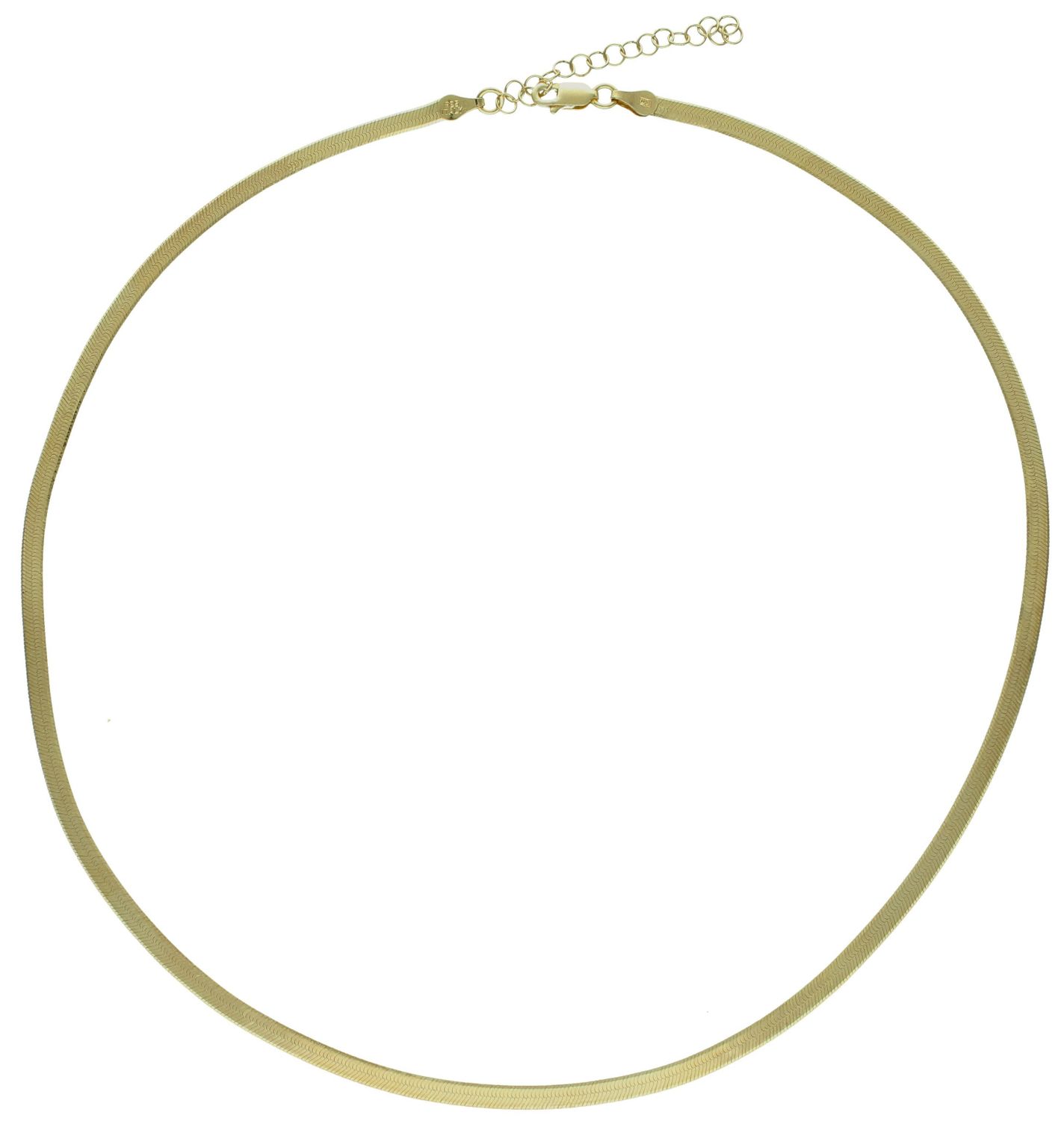 Srebrny naszyjnik damski 925 pozłacana płaska żmijka DIA-NSZ-11409-935.jpg