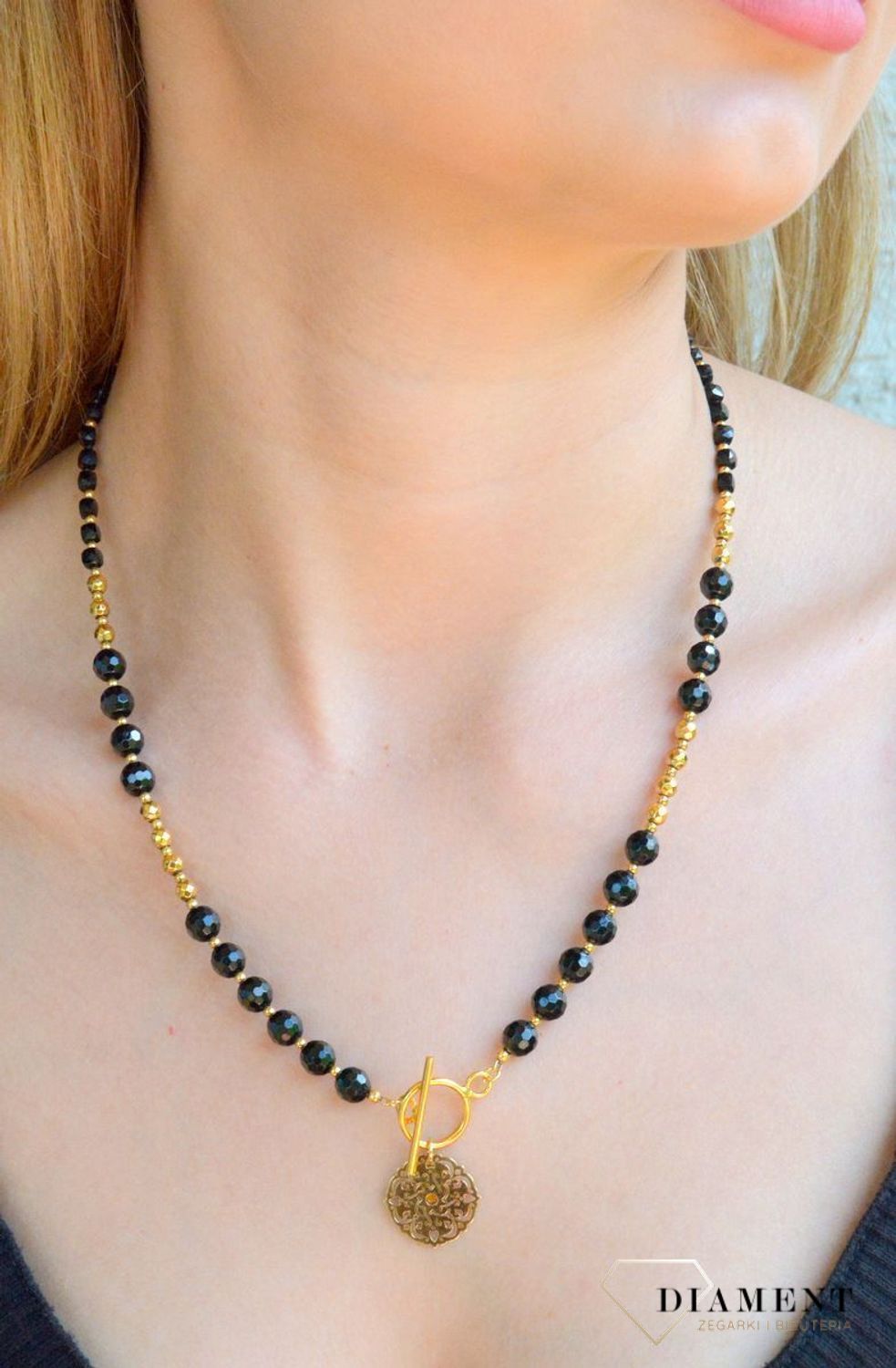 Srebrny naszyjnik damski 925 z turmalinem ozdobne zapięcie Tiffaniego DIA-NSZ-11451-925. Srebrny naszyjnik damski. Naszyjnik z kamieniami naturalnymi. Naszyjnik z turmalinem. Naszyjnik damski z kamieniami naturalnymi idealny na lato. H.jpg