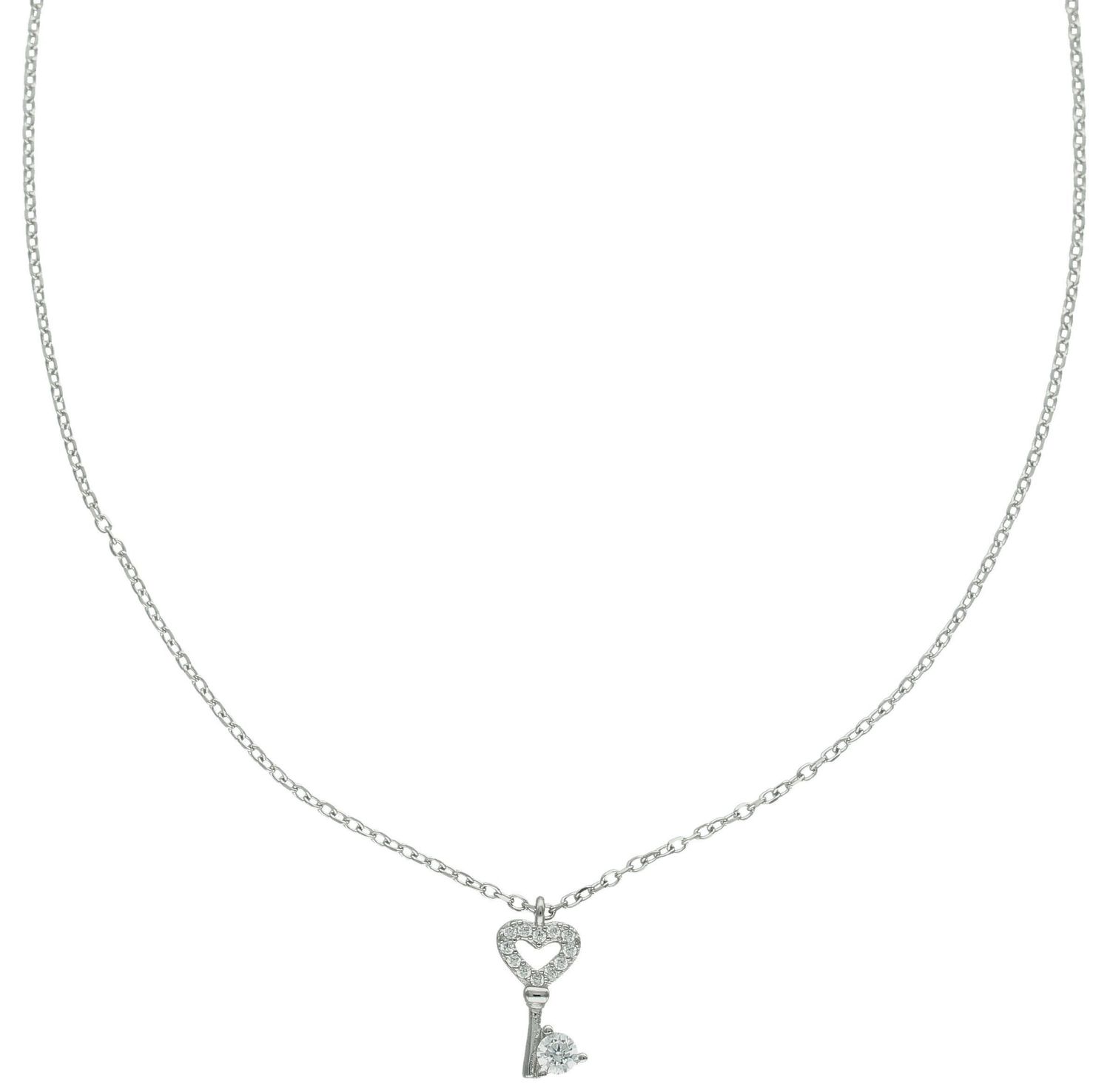 Srebrny naszyjnik damski 92 celebrytka kluczyk z sercem 45 cm DIA-NSZ-11652-925 (1).jpg