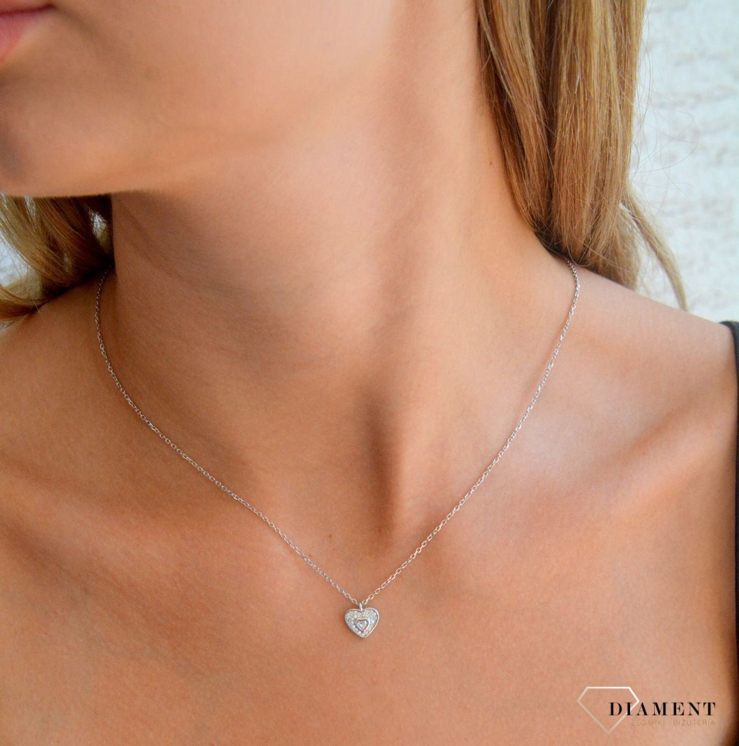 Srebrny naszyjnik damski 92 celebrytka z sercem 45 cm DIA-NSZ-11653-925 (1).jpg