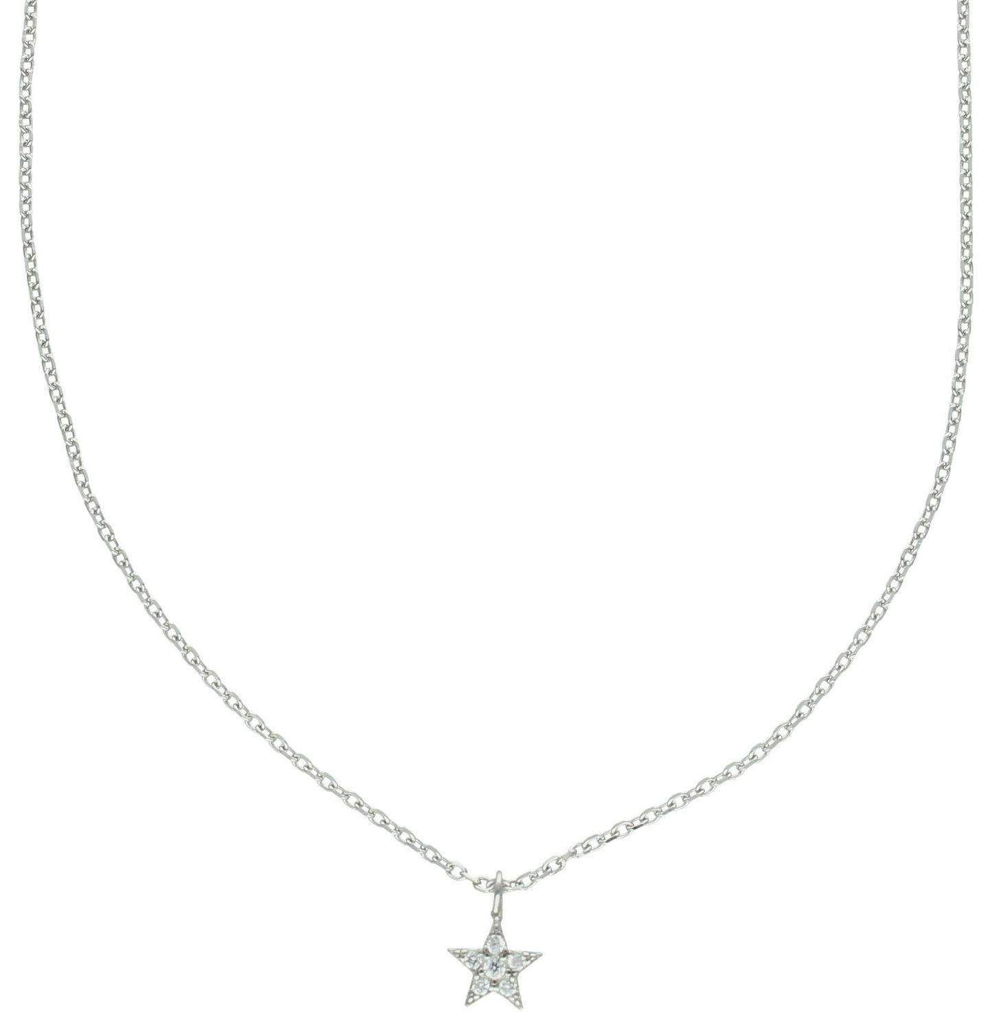 Srebrny naszyjnik damski 92 celebrytka z gwiazdką 45 cm DIA-NSZ-11655-925 (1).jpg