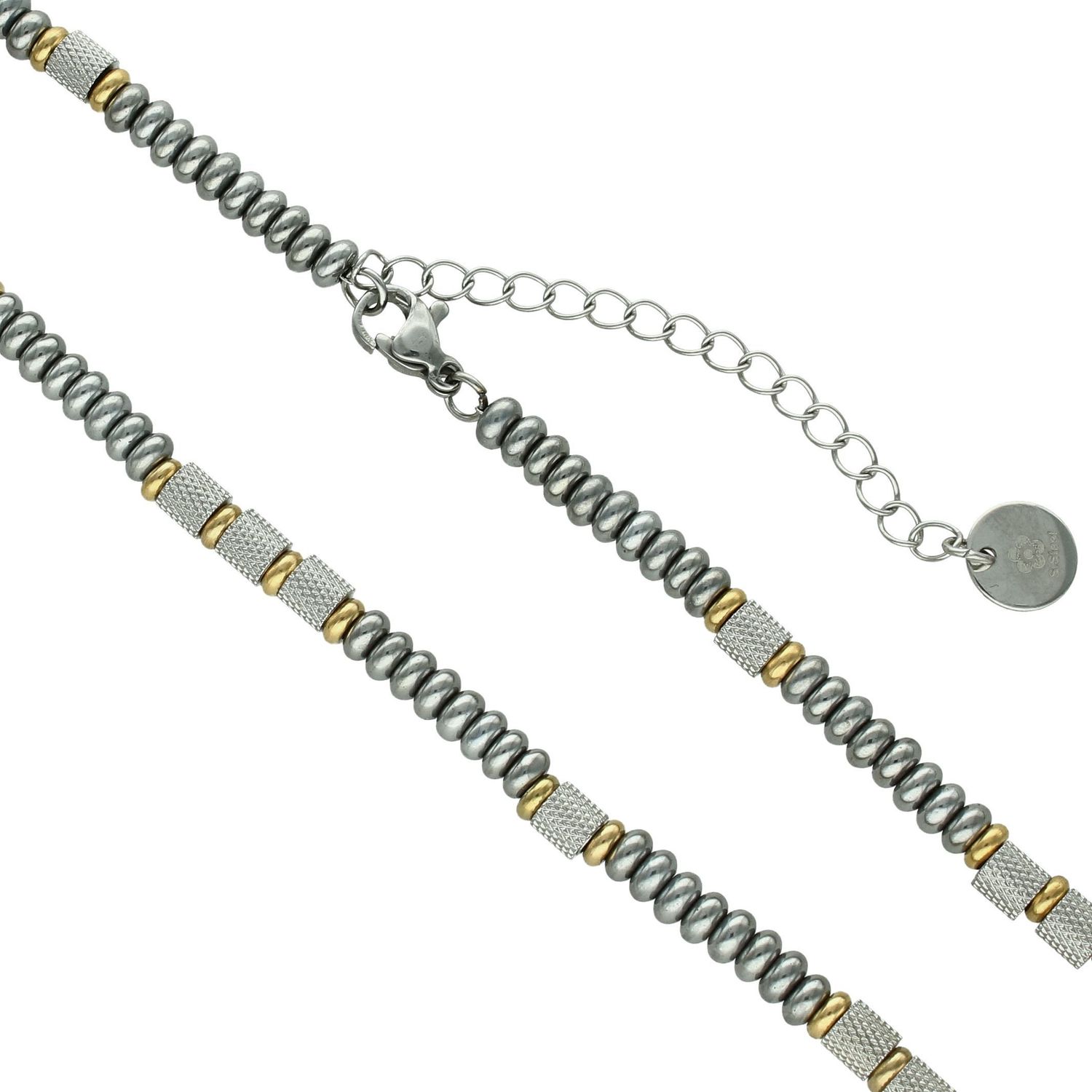 Nowoczesny naszyjnik męski stalowy z kulek złoto srebrny DIA-NSZ-11685-STAL (1).jpg