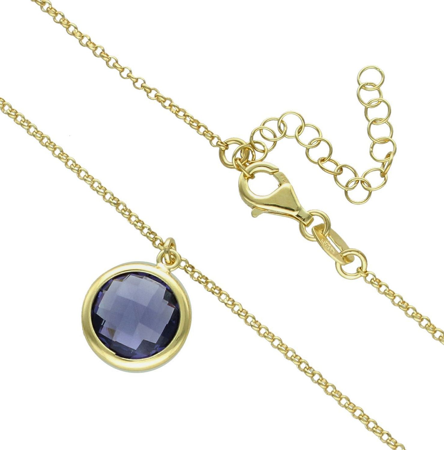 Srebrny naszyjnik damski pokryty złotem okrągła fioletowa cyrkonia DIA-NSZ-11698-925 (1).jpg