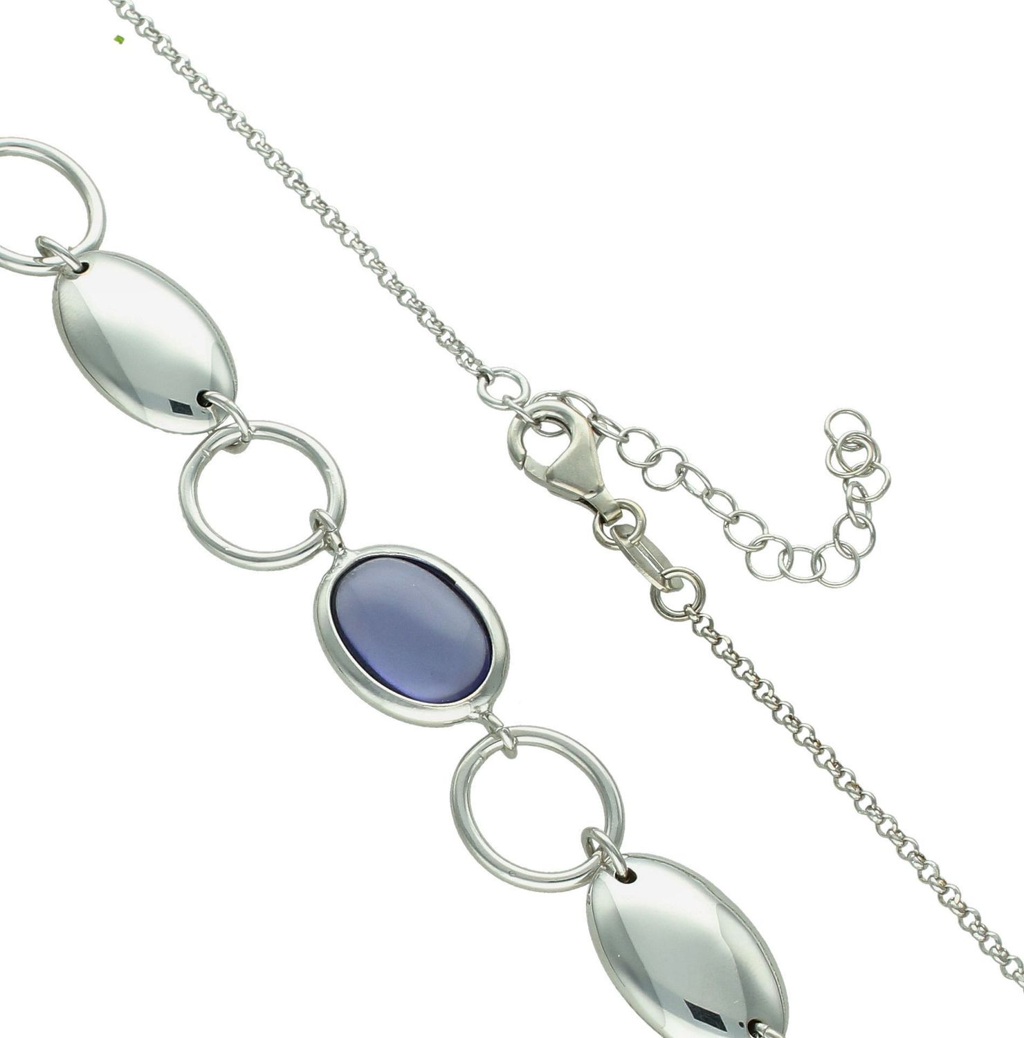 Srebrny naszyjnik damski  owale ozdobione kolorowymi cyrkoniami DIA-NSZ-11699-925 (2).jpg