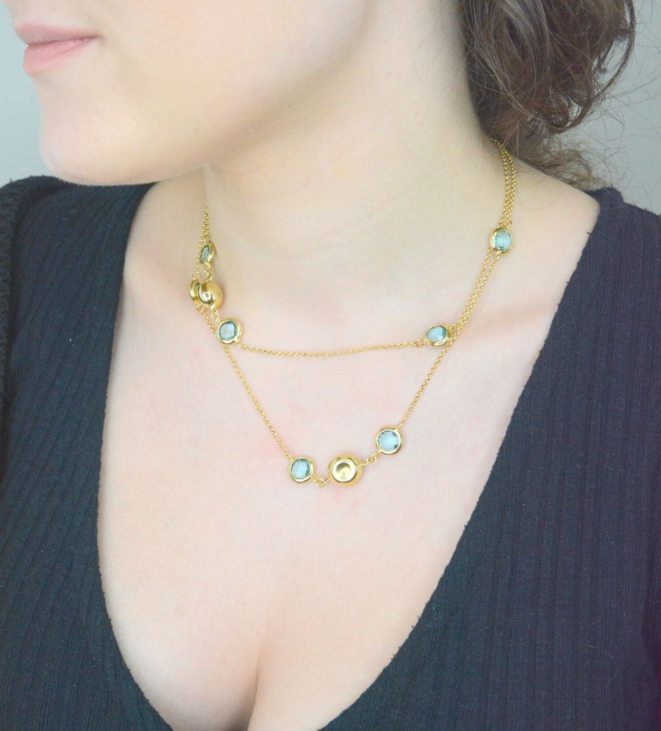 Naszyjnik srebrny długi pozł. z niebieską cyrkonią pr 925, DIA-NSZ-11701-925  Naszyjnik wykonany z najwyższej jakości srebra, ozdobiony niebieską cyrkonią. Naszyjnik będzie idealnym prezentem dla ukochanej kobiety1.jpg