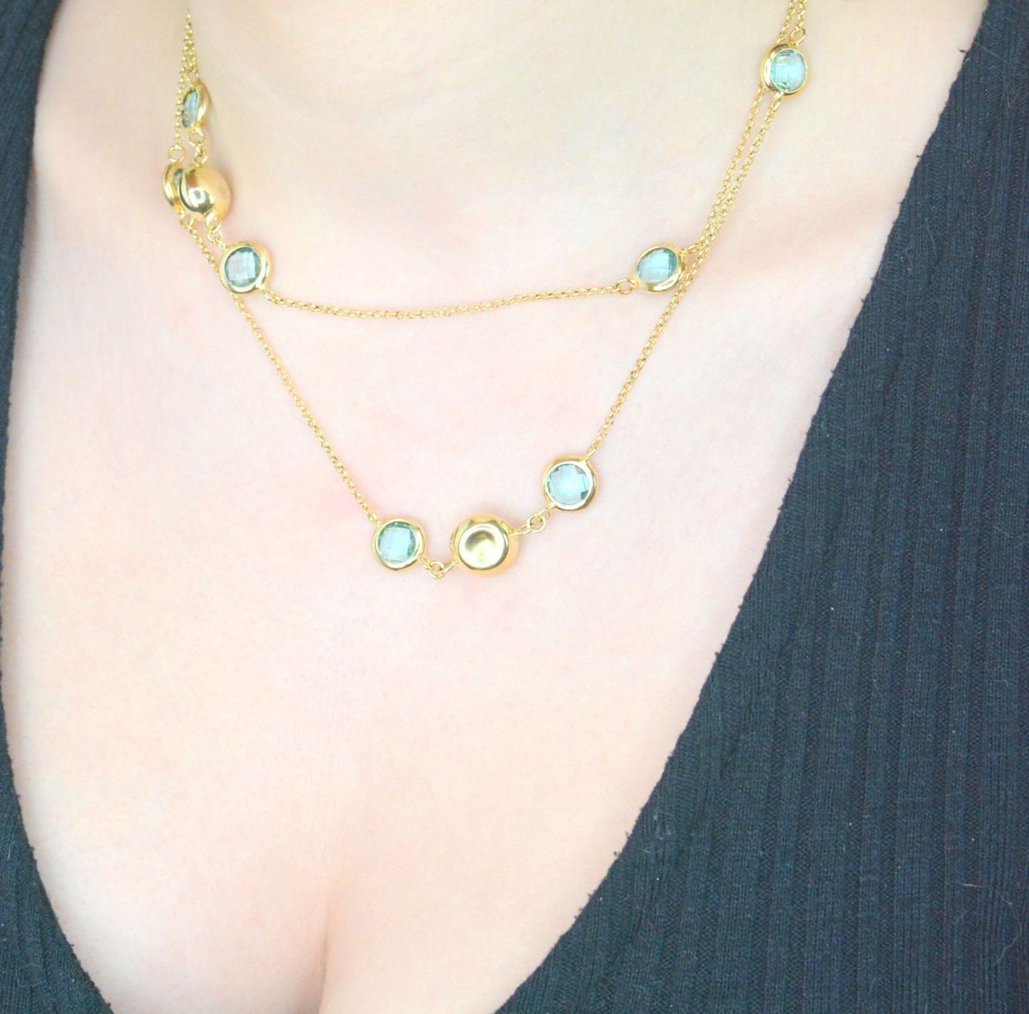 Naszyjnik srebrny długi pozł. z niebieską cyrkonią pr 925, DIA-NSZ-11701-925  Naszyjnik wykonany z najwyższej jakości srebra, ozdobiony niebieską cyrkonią. Naszyjnik będzie idealnym prezentem dla ukochanej kobiety1.jpg