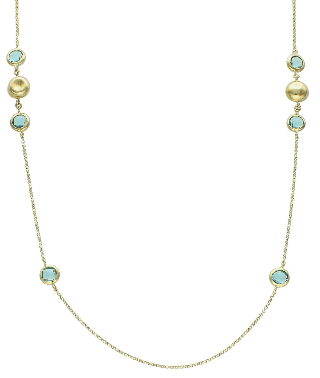 Naszyjnik srebrny długi pozł. z niebieską cyrkonią pr 925, DIA-NSZ-11701-925  Naszyjnik wykonany z najwyższej jakości srebra, ozdobiony niebieską cyrkonią. Naszyjnik będzie idealnym prezentem dla ukochanej kobiety1.jpg