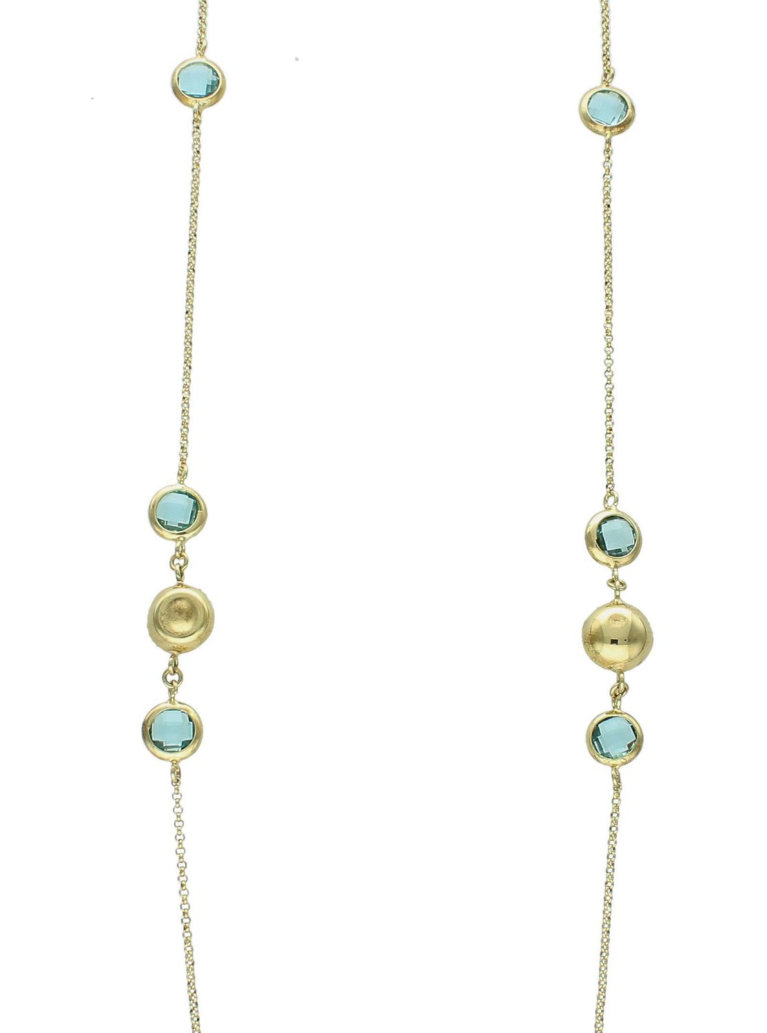 Naszyjnik srebrny długi pozł. z niebieską cyrkonią pr 925, DIA-NSZ-11701-925  Naszyjnik wykonany z najwyższej jakości srebra, ozdobiony niebieską cyrkonią. Naszyjnik będzie idealnym prezentem dla ukochanej kobiety1.jpg